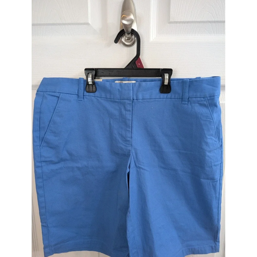 J.Crew Stretch Chino‎ Bermuda Shorts Blue City Fit NWT - Size 8